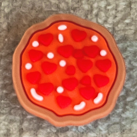 Valentine Heart Pizza Jibbitz Croc Charm - Picture 1 of 1